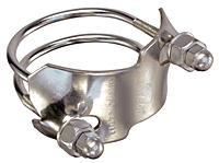 Stainless Steel 304 Spiral Double Bolt Clamp (For Counterclockwise Spiral Hoses) Designed for Tigerflex™ PVC Suction Hoses