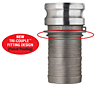 Tri-Couple Stainless Steel Part E Male Adapter x Hose Shank