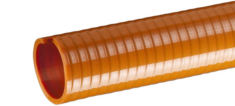 100 feet Length 100 PSI Max Pressure 1-1/2 inches ID Tigerflex WST Series Heavy Duty PVC Fabric Reinforced Suction and Discharge Hose 