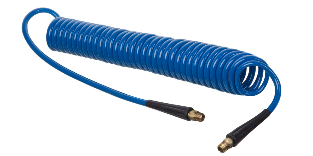 Item # HSC2846-06X15, HSC2846 Series 3/8 in. ID and 12 ft Working Length  Blue Polyurethane Self-Store Tubing & Reinforced Hose On Kuriyama of  America, Inc.