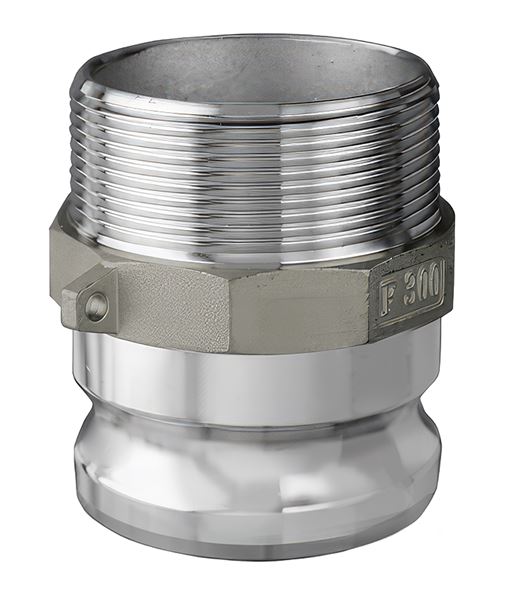 3" 316 Stainless Steel Camlock Coupler – Male Camlock X Male Pipe (Type F, M82-SS300F)