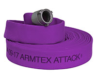 Armtex® Attack™ 25 ft Available Lengths, 1 1/2 in. Size, and NST Coupling Type Purple Lightweight Lined Fire Hose