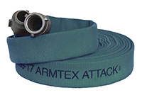 Armtex® Attack™ 25 ft Available Lengths, 1 1/2 in. Size, and NST Coupling Type Green Lightweight Lined Fire Hose