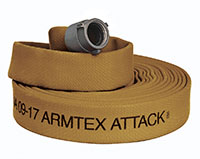 Armtex® Attack™ 25 ft Available Lengths, 1 1/2 in. Size, and NST Coupling Type Tan Lightweight Lined Fire Hose