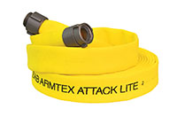 Armtex® Attack Lite™ 25 ft Available Lengths, 1 1/2 in. Size, and NST Coupling Type Yellow Lightweight Lined Fire Hose