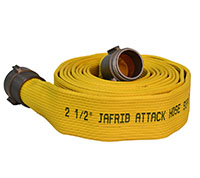 Armtex® Jafrib® 25 ft Available Length, 1 in. Size, and NST Coupling Type Dark Yellow Layflat Fire Hose - Assembled Lengths