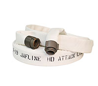 Jafline® HD™ 25 ft Available Lengths, 1 1/2 in. Size, and NST Coupling Type White Double-Jacket Fire Hose with EPDM Rubber Lining