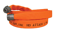 Jafline® HD™ 25 ft Available Lengths, 1 1/2 in. Size, and NST Coupling Type Orange Double-Jacket Fire Hose with EPDM Rubber Lining
