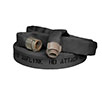 Jafline® HD™ 25 ft Available Lengths, 1 1/2 in. Size, and NST Coupling Type Black Double-Jacket Fire Hose with EPDM Rubber Lining