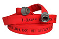 Jafline® HD™ 25 ft Available Lengths, 1 1/2 in. Size, and NST Coupling Type Red Double-Jacket Fire Hose with EPDM Rubber Lining