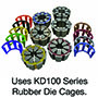 Uses KD100 Series Rubber Die Cages (KD165)